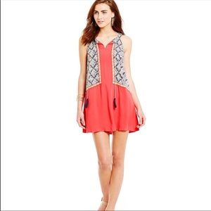 TMHL V-neck tasseled swing dress tunic Large